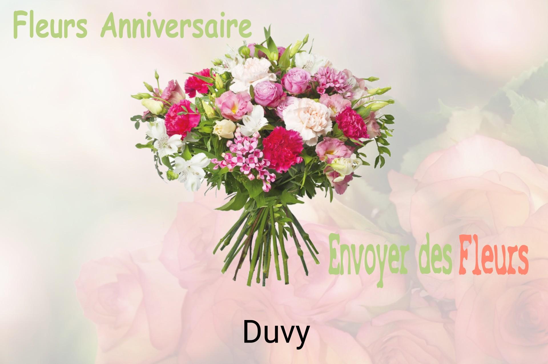 Bouquet de fleurs d’anniversaire livré à Duvy