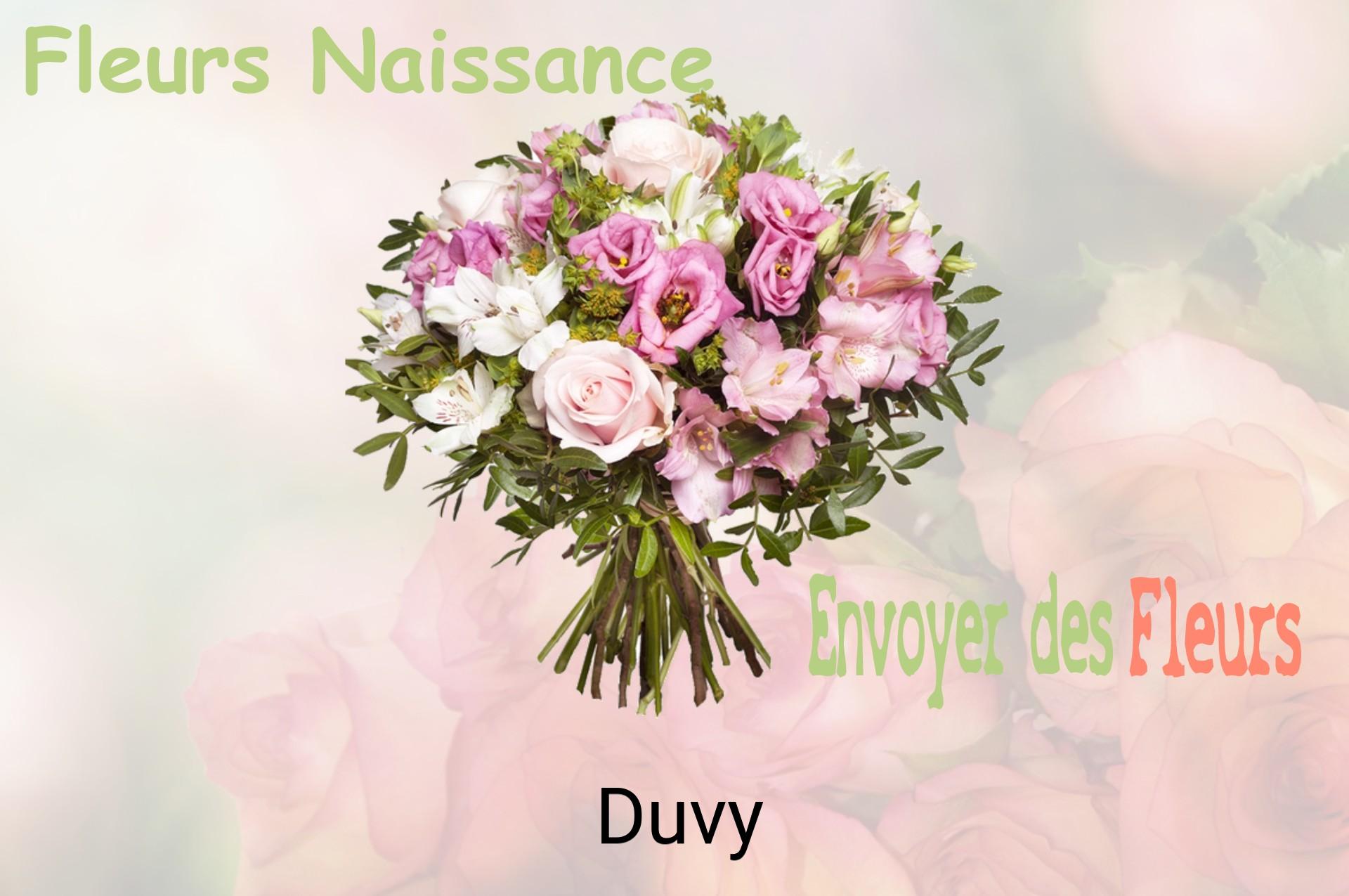 Bouquet de fleurs de naissance livré à Duvy